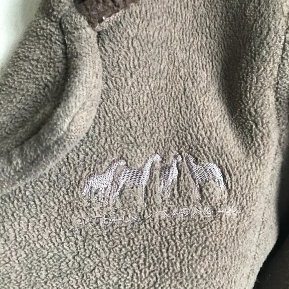 Outback Trading Company Mountain Ponies Fleece Bone Button Down Jacket Size M - Picture 5 of 8